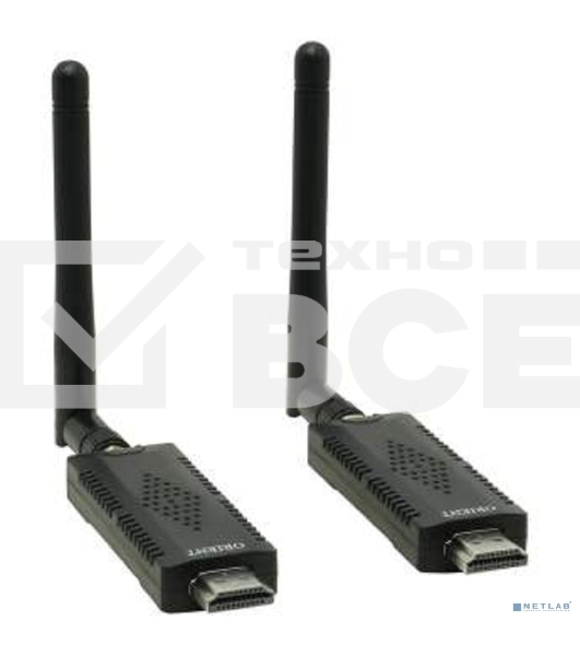 Беспроводной удлинитель ORIENT VE059, WiFi HDMI Extender (Tx+Rx), HDMI беспроводной удлинитель до 80 м, HDMI 1.4, 1080p@60Hz, HDCP1.2, внешние съемные антенны, питание от USB (33363)