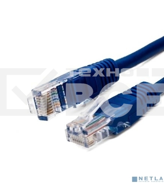 Кабель патч-корд, Filum FL-U5-C-3M-BL U/UTP 5e cat. 3м, 26AWG(7x0.16 мм), чистая медь, PVC, синий