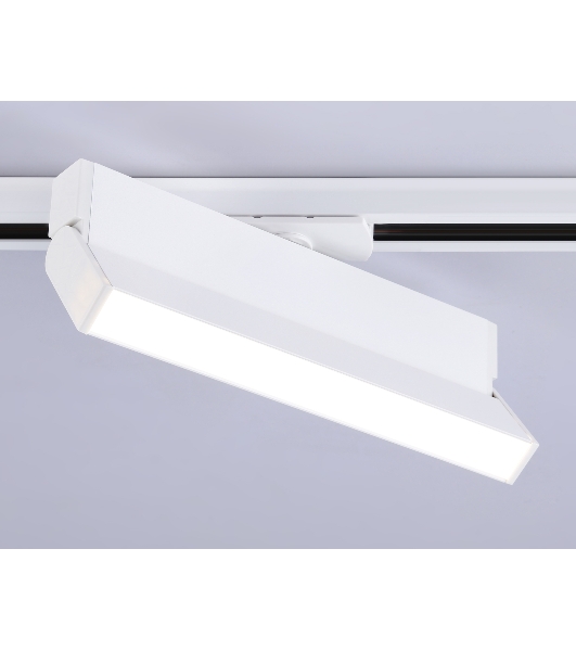 Трековый однофазный светодиодный светильник Ambrella light GL6806 WH белый LED 12W 4200K 230*22*87