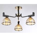 Светильник Ambrella light TR9098/3 BK/GD/TI черный/золото/янтарь E27*3 max 40W D600*316, фото3