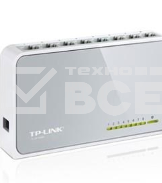 Коммутатор TP-Link SOHO TL-SF1008D Коммутатор 8-port 10/100M mini Desktop Switch, 8 10/100M RJ45 ports, Plastic case