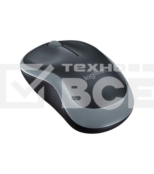 Мышь беспроводная Logitech M185 серый/черный, 1000 dpi, радиоканал, USB, кнопки - 3