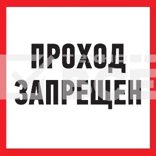 Табличка ПВХ информационный знак «Проход запрещен» 200х200 мм Rexant