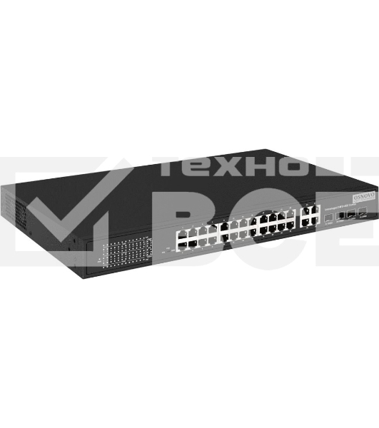 Коммутатор Osnovo SW-62422(400W) 26x100Mb 24PoE+ 400W неуправляемый