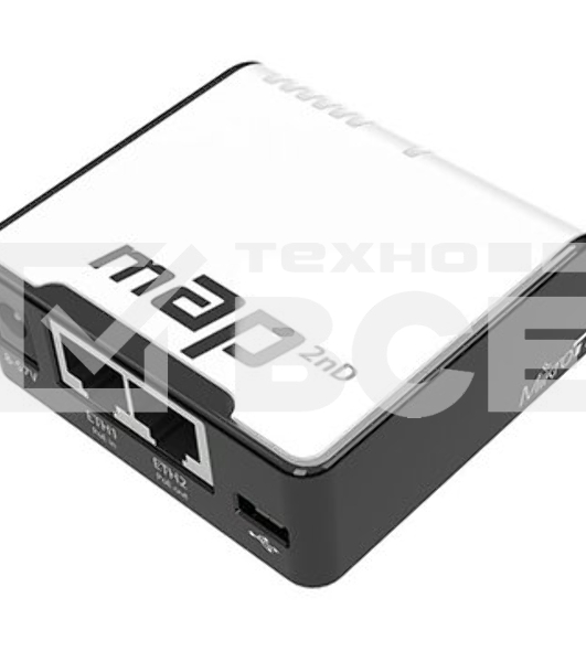 Беспроводной маршрутизатор MikroTik RBmAP2nD 802.11n 300Mbps 2.4 ГГц -1xLAN PoE белый