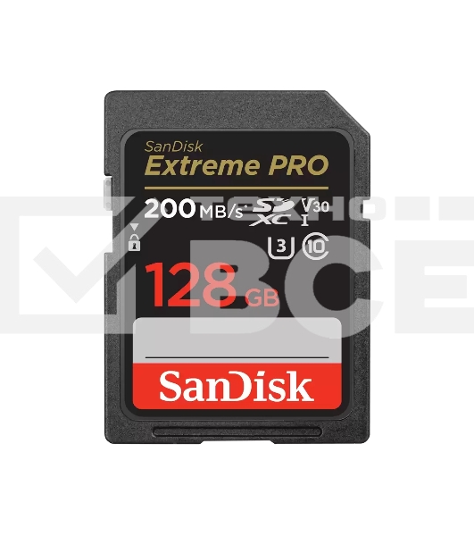 Карта памяти SanDisk Extreme PRO 128GB SDXC Memory Card 200MB/s