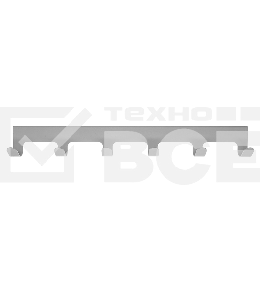 Вешалка навесная на дверь, 6 крючков, белый Rexant
