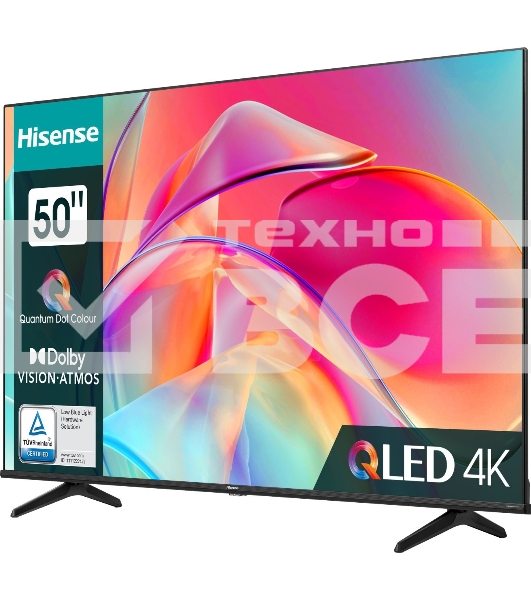 Телевизор Hisense 50' 50E7KQ черный QLED UHD 60Hz Smart