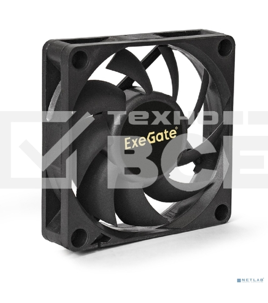 Вентилятор для корпуса ExeGate ExtraSilent ES07015S3P черный, 70 мм, 2000 об/мин, 18 дБ, 3 pin