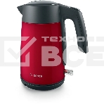 Чайник Bosch TWK7L464, 1.7л, 2400 Вт., нерж.сталь, покрытая эмалью, красный,шкала уровня воды, фото4