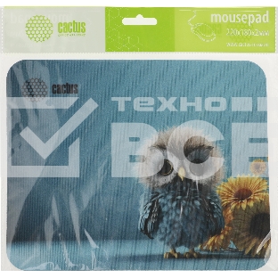 Коврик для мыши Cactus Owl blue 220x180x2мм (CS-MPC-P07XS)