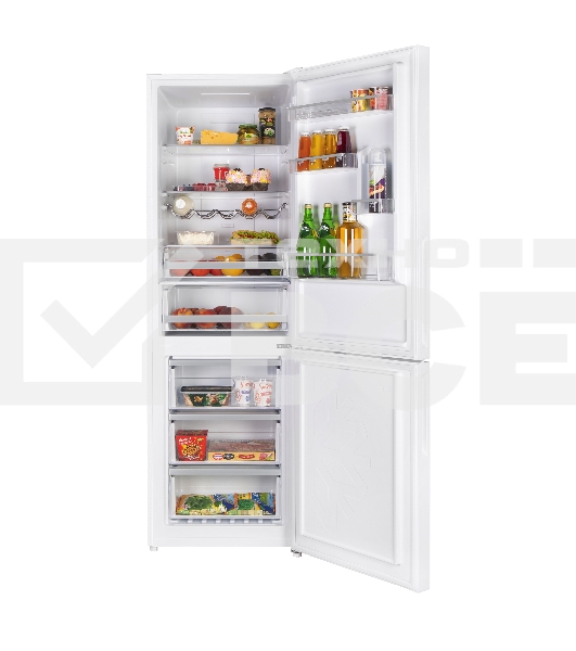 Холодильник Maunfeld MFF185NFW Inverter белый двухкамерный 240/100 л морозилка снизу, No Frost