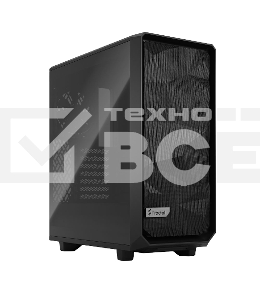 Корпус Fractal Design MESHIFY 2 COMPACT BLACK - TG / ATX, TG / 2x140mm & 1x120mm fans inc. / FD-C-MES2C-03