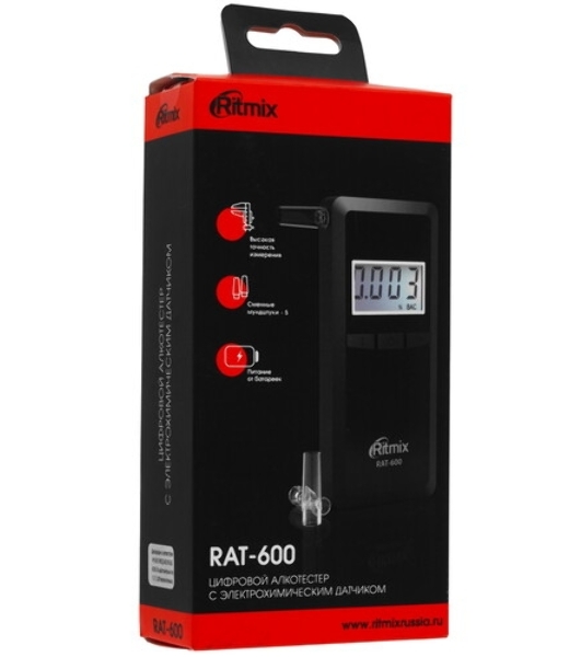 Алкотестер Ritmix RAT-600 черный