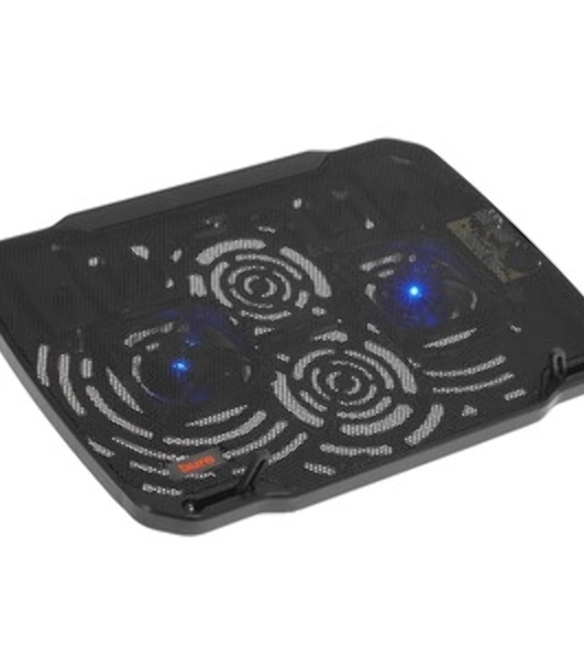 Подставка Buro BU-LCP156-B208 15.6'355x260x21мм 2xUSB 2x 80ммFAN 560г металлическая сетка/пластик черный