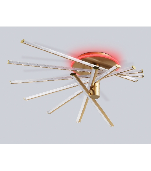 Потолочный светодиодный светильник Ambrella light FL6244 GD золото 125W 3000K-6400K+RGB 900*750*230 (ПДУ ИК)