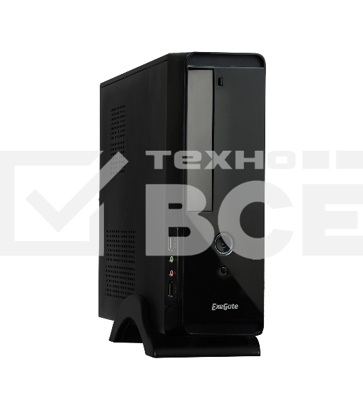 Компьютерный корпус MiniITX Exegate MI-209 Black, miniITX/mATX, <M300, 80mm>, 2*USB, Audio