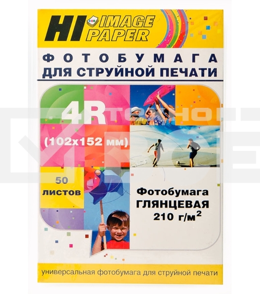 Фотобумага глянцевая односторонняя (Hi-image paper) 102x152, 210 г/м, 50 л.