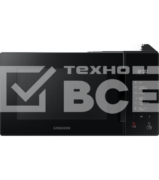 Микроволновая печь Samsung MS23T5018AK/BW черный, 23 л, 800 Вт, переключатели - сенсор