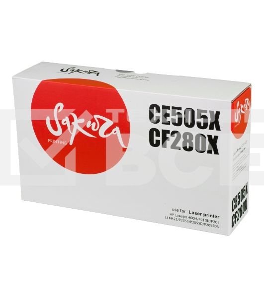 Картридж лазерный Sakura CE505X/CF280X для HP Laserjet 400M/401DN P205, LJ M425,P2055, P2055D, P2055DN черный, 6900 к.