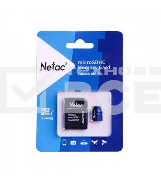 Флеш карта MicroSDXC 128GB Netac Class 10 UHS-I U1 P500 Standart + адаптер [NT02P500STN-128G-R]