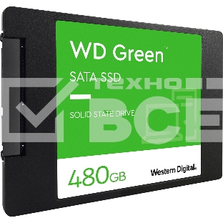 Накопитель SSD WD Green WDS480G3G0A, 480GB, SATA III, 2.5