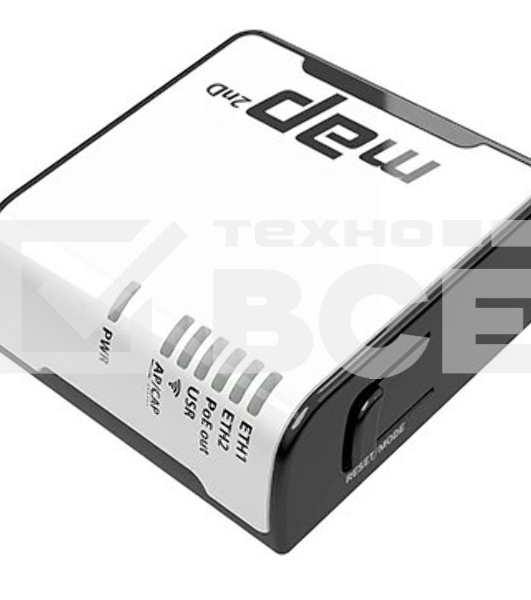 Беспроводной маршрутизатор MikroTik RBmAP2nD 802.11n 300Mbps 2.4 ГГц -1xLAN PoE белый