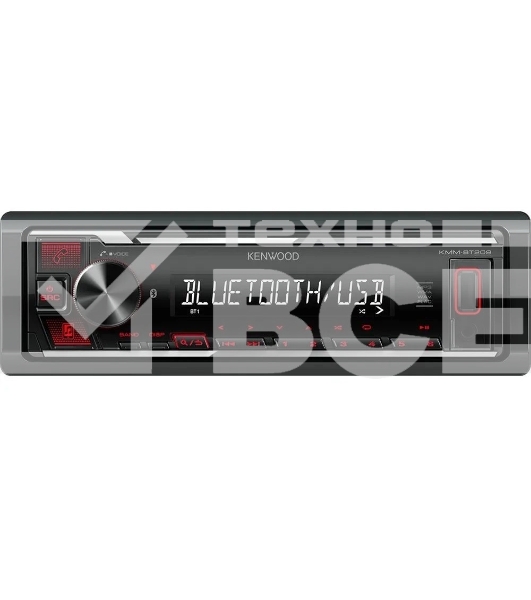 Автомагнитола Kenwood KMM-BT209 1DIN 4x50Вт v4.2 USB 2.0 AUX 1 RDS