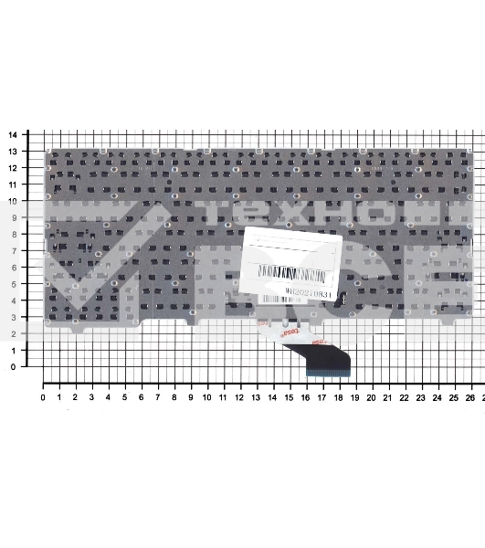 Клавиатура для ноутбука Lenovo Ideapad 110S-11 черная без рамки