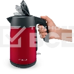 Чайник Bosch TWK7L464, 1.7л, 2400 Вт., нерж.сталь, покрытая эмалью, красный,шкала уровня воды, фото11