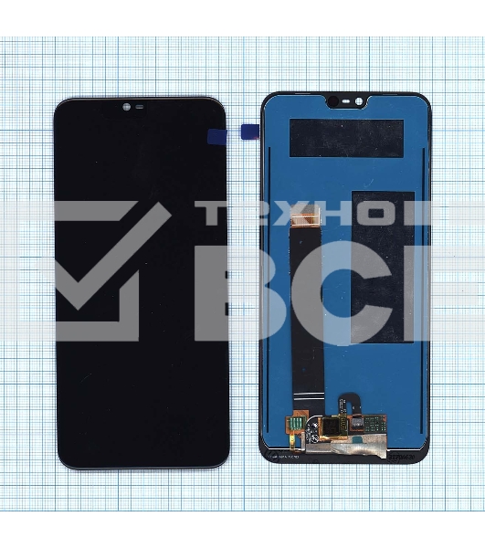 Дисплей для Nokia 7.1 черный