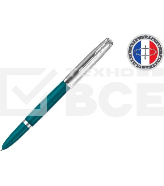 Ручка перьевая Parker 51 Core (CW2123506) Teal Blue CT F сталь нержавеющая подар.кор.