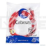 Шнур комм. Cabeus, Cat.5e, неэкр., U/UTP, RJ45/RJ45, LSZH, AWG24, 3м, красный, фото 1
