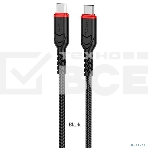 Кабель HOCO X59/PD кабель Type-C-Type-C/1m/3A/60W/черный, фото 1