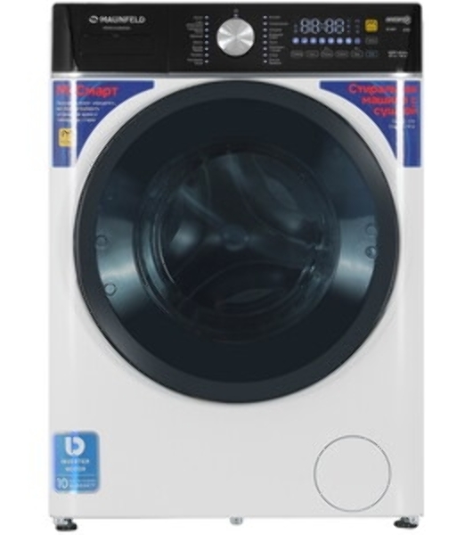 Стиральная машина Maunfeld MFWD14106WH03 белый, загрузка фронтальная 10 кг, 1400 об/мин, класс B