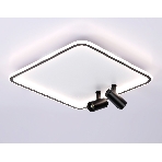 Светильник Ambrella light FL5115/1+2 WH/BK белый/черный 97W 3000K-6400K 480*480*130 (ПДУ ИК), фото4