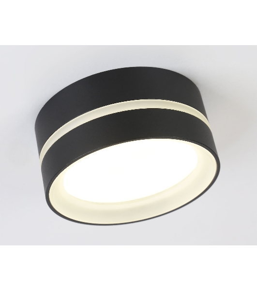 Светильник Ambrella light TN5389 SBK/FR черный песок/белый матовый GX53 IP44 D85*41