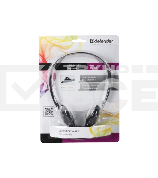Нaушники Defender AURA 101 черный
