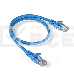 Патч-корд ExeGate EX286380RUS UTP-RJ45-RJ45-5e-0,5M-LSZH-BL, UTP, cat.5e, LSZH, 0.5м, синий