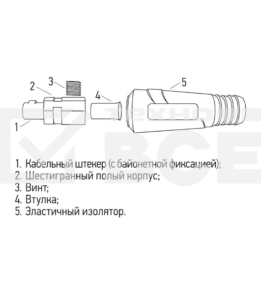 Вилка кабельная (вставка) Rexant модель СКР (шт.) 10-25