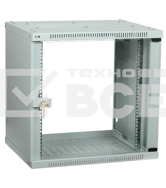 Шкаф LINEA WE 6U 550x350мм дверь стекло серый ITK