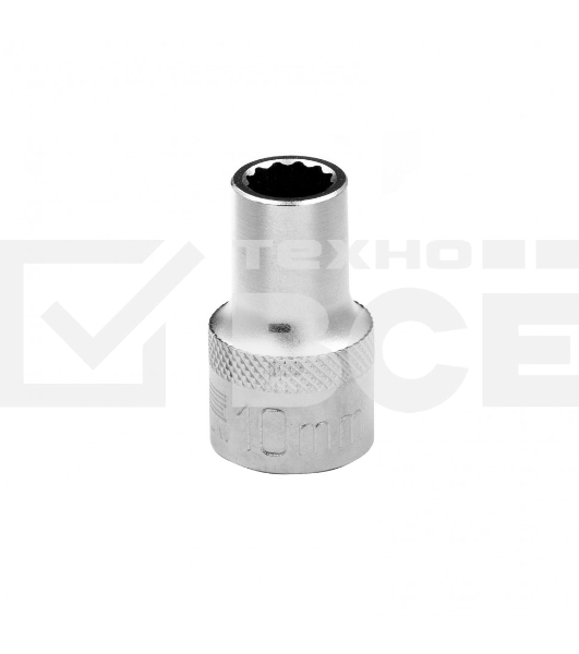 Головка торцевая, 10 мм, 12-гранная, CrV,под квадрат 1/2