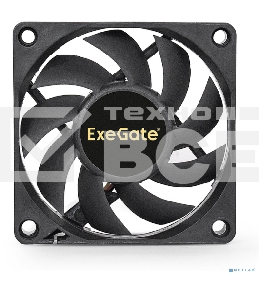 Вентилятор для корпуса ExeGate ExtraSilent ES07015S3P черный, 70 мм, 2000 об/мин, 18 дБ, 3 pin