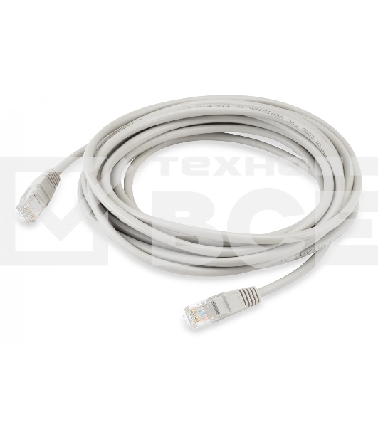Патч-корд Buro LSZH UTP cat5E 5м серый RJ-45 (m)-RJ-45 (m) (UTP-5E-5M-G-LSZH)