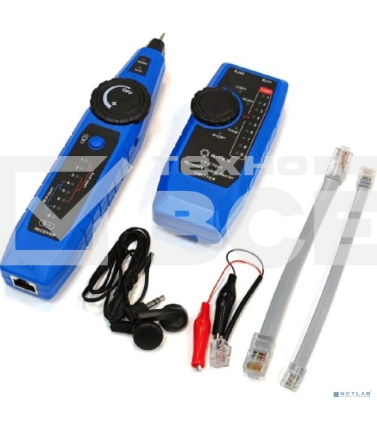 Тестер-трассоискатель кабеля 5bites LY-CT012 UTP / STP / BNC / VFL / POE / TDR / LCD / FLASH