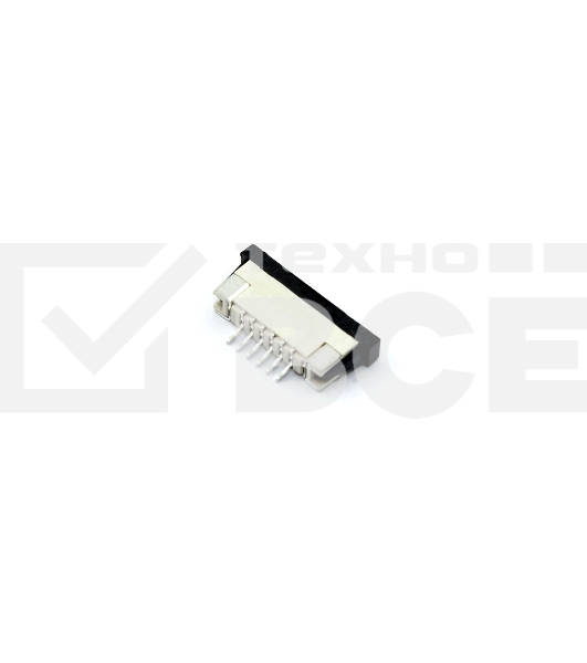 Разъем FPC  Half Coverage Bottom Contact 1.0K-BX-6PWB 6 pin высота 2мм шаг 1мм