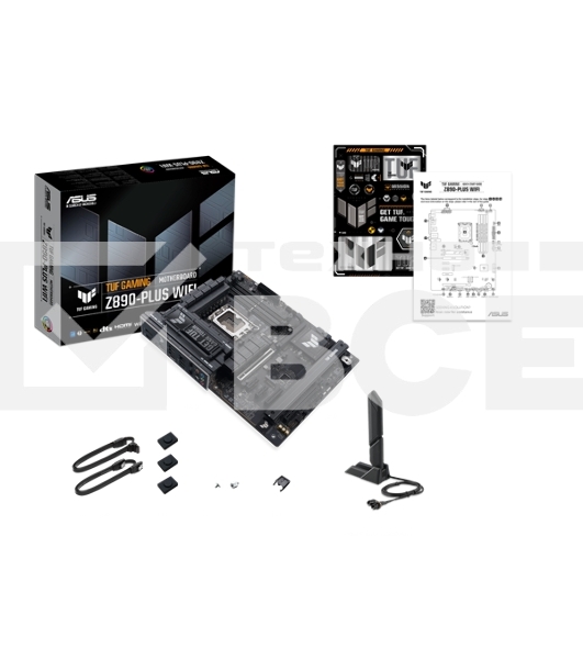 Материнская плата ASUS TUF GAMING Z890-PLUS WIFI, LGA 1851, Intel Z890, 4xDDR5, 4xSATA, 4xM.2, 1xPCIe 5.0 x16, 1xPCIe 4.0 x4, 1xDP, 1xHDMI, 1xUSB-C 3.2 Gen 2x2, 1xUSB-C Thunderbolt 4, 1x 2.5Gb LAN, 3xUSB-A 3.2 Gen 1, 3xUSB-A 3.2 Gen 2, 5x3.5 мм, 1xWi-Fi 7