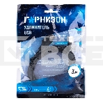 Кабель-удлинитель USB2.0 Гарнизон GCC-USB2-AMAF-3M, AM/AF, медь, 3м, черный, пакет, фото3