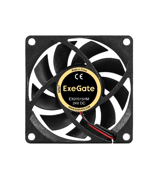 Вентилятор 12В DC ExeGate EX07015H2PM (70x70x15 мм, Hydraulic bearing (гидродинамический), 2pin+Molex, 2500RPM, 23dBA)