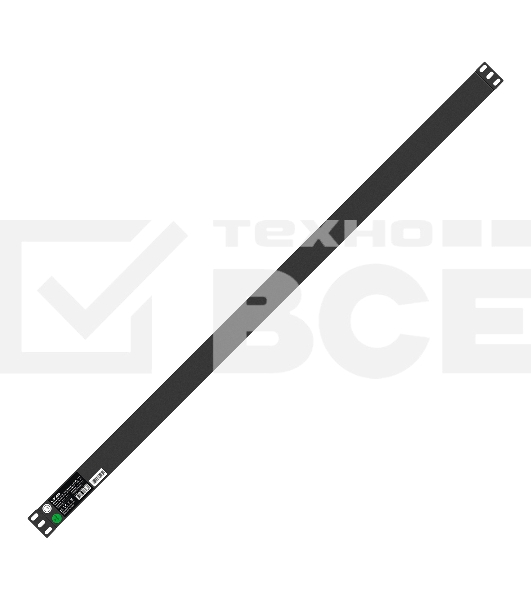 Блок розеток вертикальный ExeGate ServerPro PDU-V201 Al-20S-EU3-1P (19', 1U, Алюминий,20 Schuko, кабель с евровилкой VDE-250V-16A-3*2.5мм2, 3 метра, автомат защиты, черный, RTL)